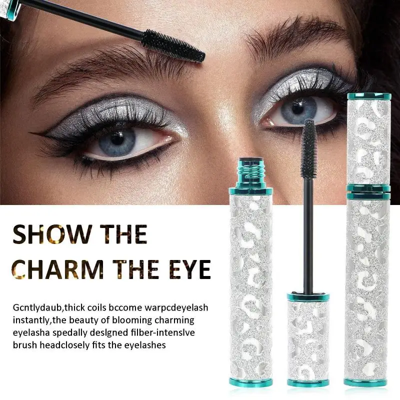 Mascara 4D imperméable à l'eau, longue durée, curling naturel dense, séchage rapide, tête de brosse fine, agrandit les yeux, maquillage des yeux