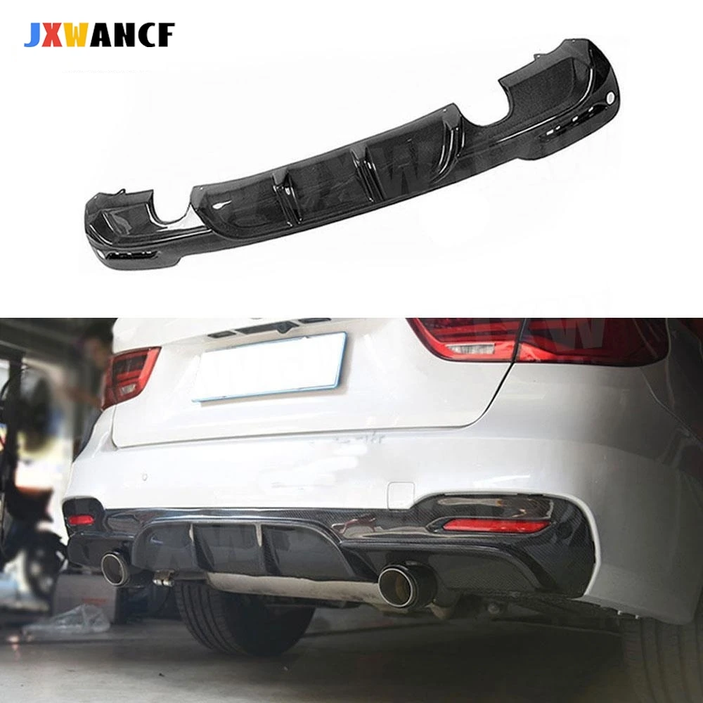 

JXWANCF Задний диффузор из углеродного волокна для BMW 3 серии GT F34 M Спортивный бампер 4-дверный 2014-2018 FRP MP Стиль Задний бампер Губный спойлер
