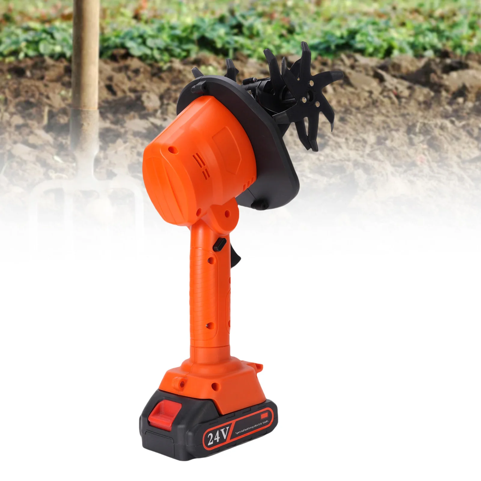 Electric Cultivator Electric Tiller Handheld Battery Powered Cordless Garden Cultivator for Lawn Soil Cultivation Rototiller