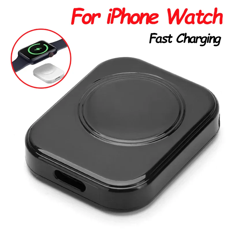 

Магнитное беспроводное быстрое зарядное устройство для Apple Watch серии 9, 8, 7, 6, 5, SE, Type C, конвертер Lightning, зарядное устройство для iWatch серии 6, 5, 3, 2, 1