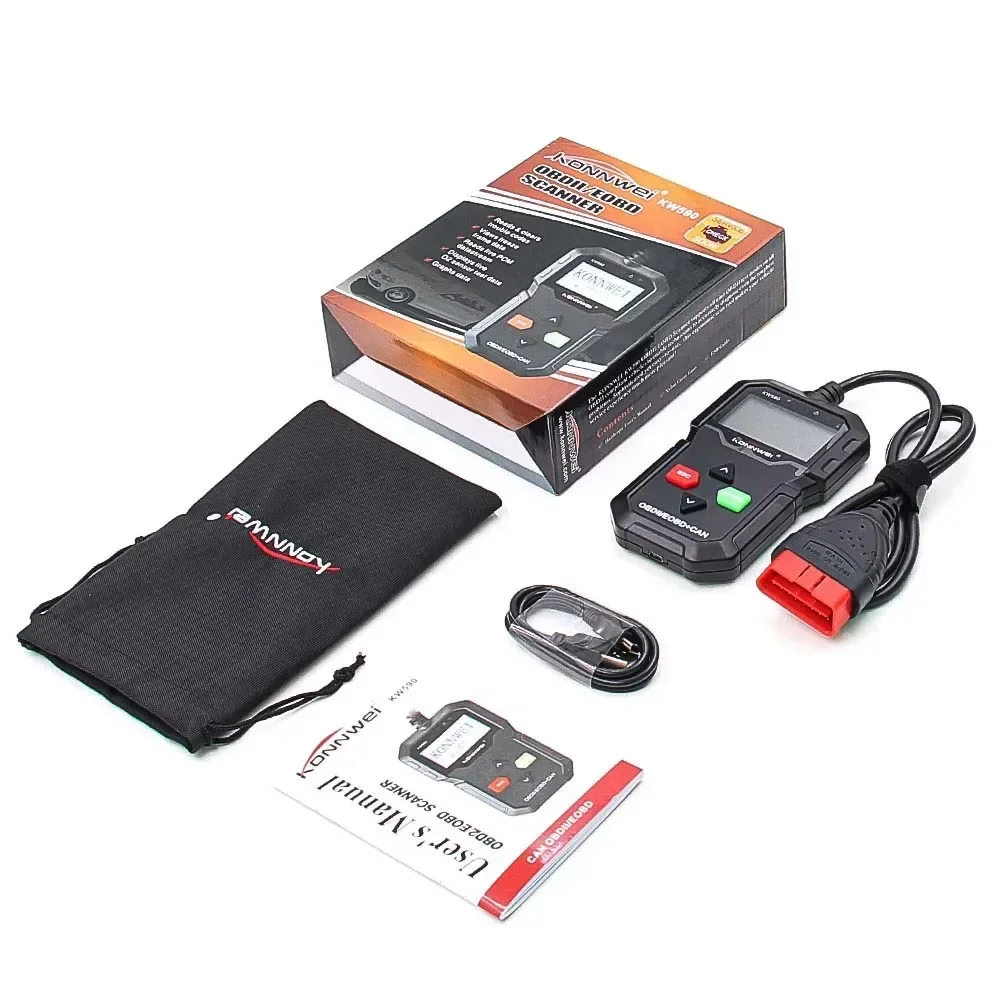 2025KONNWEI KW590 أداة مسح ضوئي تشخيصي تلقائي قارئ رمز السيارة مع السيارات الروسية obd 2 الماسح الضوئي أدوات السيارات دعم متعدد العلامات التجارية #6