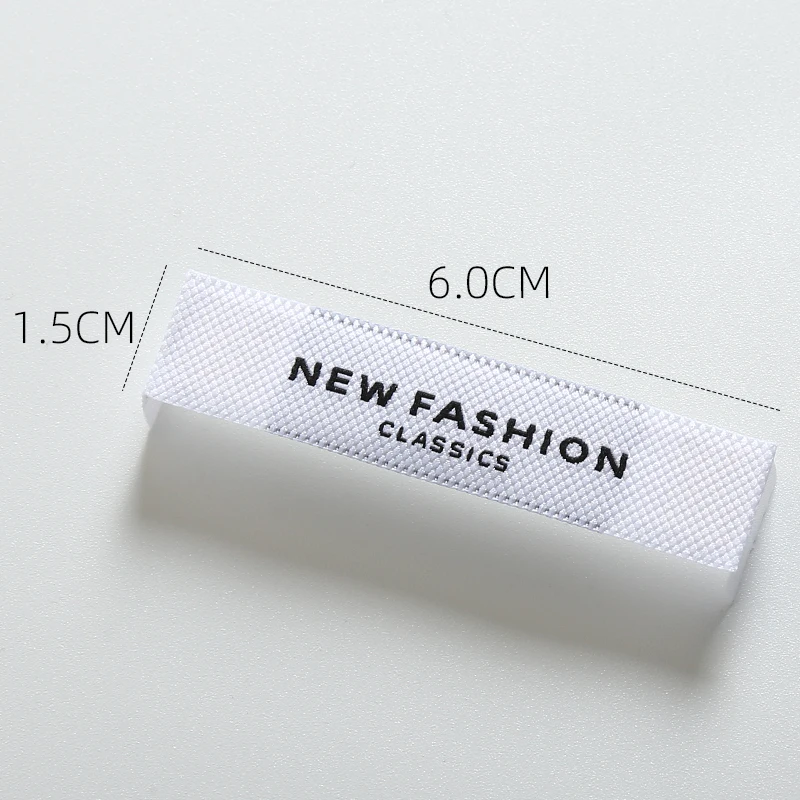 200 قطعة من علامات ملصقات الملابس المنسوجة بتصميم جديد - ملصقات العناية بالملابس المخصصة، علامات النسيج للملابس، جاهزة للشحن