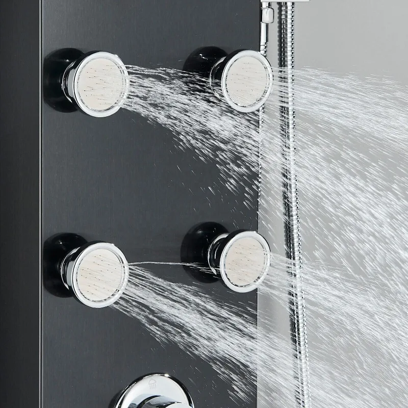 Shower Panel bathroom wall mounted stainless steel Waterfall shower column set