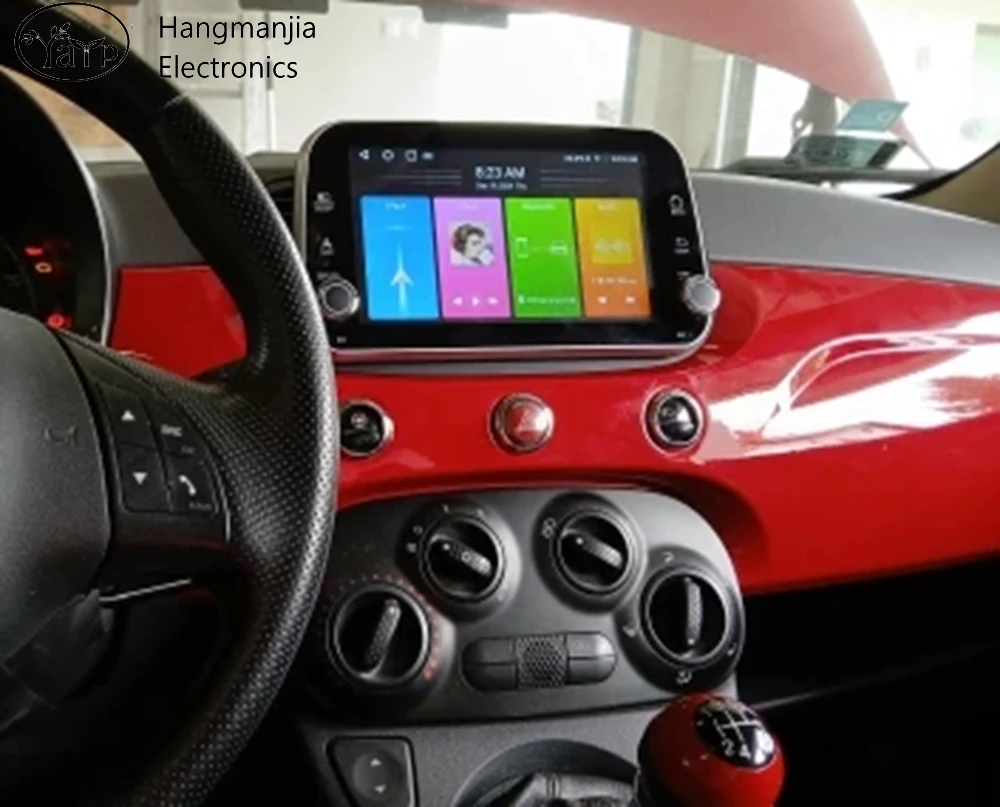 Android 15 Wireless CarPlay Auto Radio for FIAT 500 500C Abarth 2007 2008 2009-2015 Multimedia Screen Stereo GPS Navigation 8