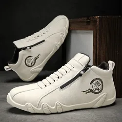 Men Boots Barefoot Shoes for Men Designer Pattern Ankle Boots Autumn Hiking Shoes High-Top Sneakers Luxury Mens Motorcycle Boots
