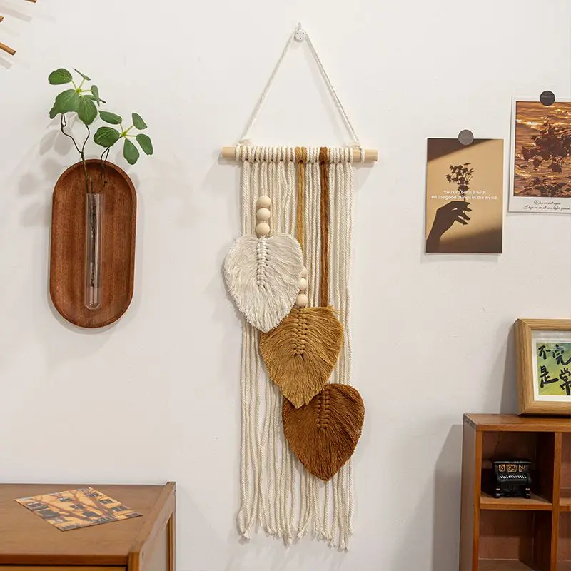 

Creative Leaves, Hand Woven Tapestries, Entrance Living Room Pendants, Wall Decorations