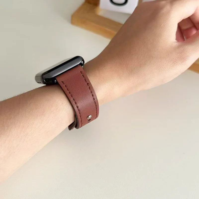 Leather band For Apple watch straps 44mm 41mm  42mm 46mm 40-44mm 45mm sport bracelet iWatch series 11 10 9 8 7 4 5 6 se Ultra 3