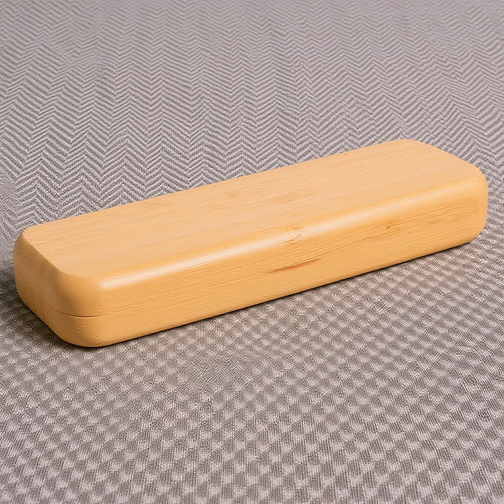 

1Pcs Sustainable Bamboo Stationery Box Creative Chic Design Fade Resistant Surface Rounded Corners No Hand Injury Risk Pen