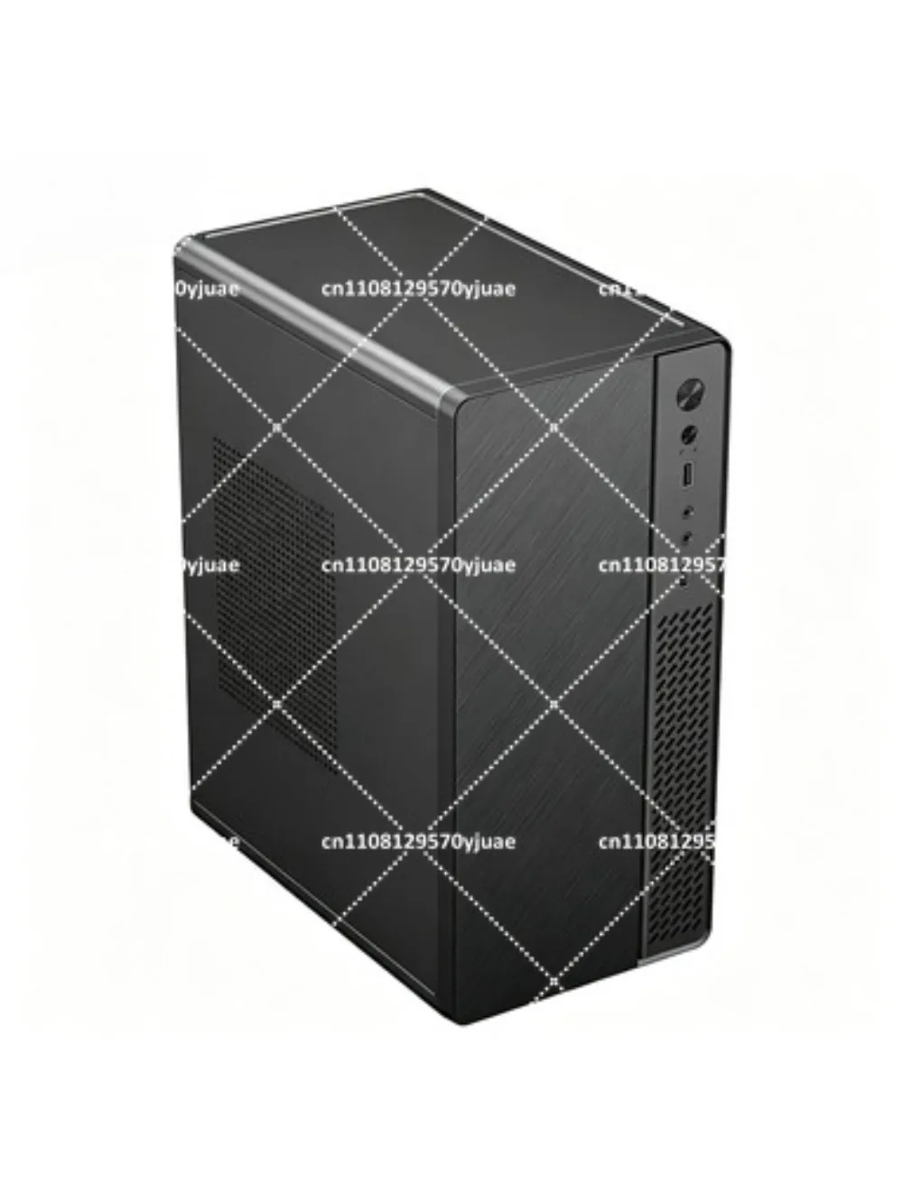 Brushed Aluminum Mini ITX PC Chassis, Small Form Factor Desktop Case for Home Office Computer