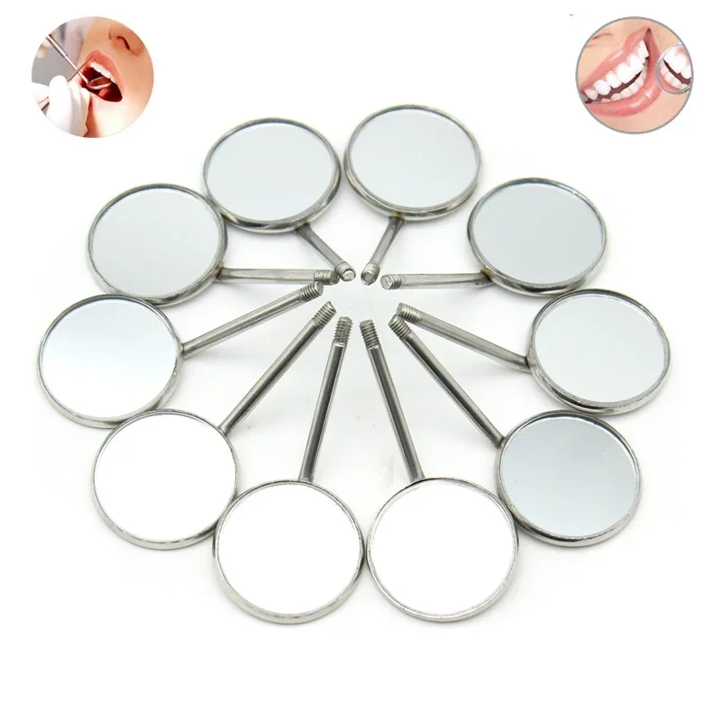 

5/10Pcs Dental Stainless Steel Dental Mouth Mirror 4/5 Anti Fog Front Surface Dentistry Mirrors High Quality Dentist Equipment