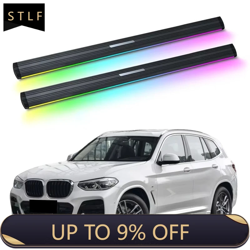 

Electric Running Boards Retractable Aluminum Alloy Neon LED Light Automatic Power Side Step for X3 2022+ with Carry Bag
