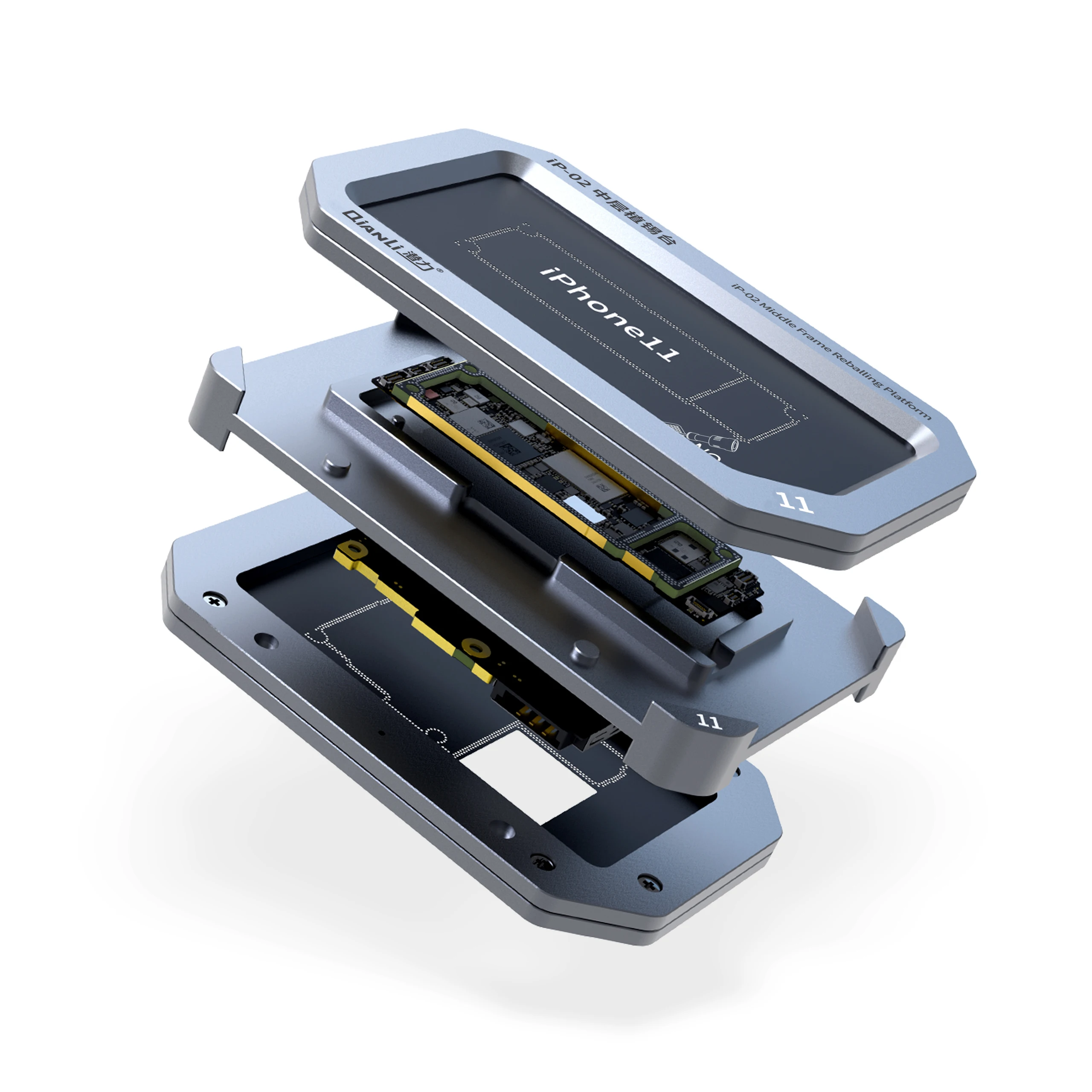 Medio framereballing piattaforma QIANLI iP-01for X XS XS MAX iP-02 per 11 11Pro 11Pro Max scheda madre del telefono di latta piantagione della piattaforma