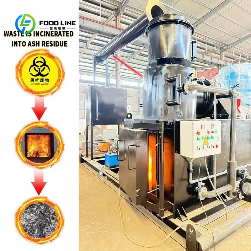 Customized Mobile High-efficiency, Environmentally Friendly, Smokeless, Rapid Incineration Furnace for Solid and Medical Waste