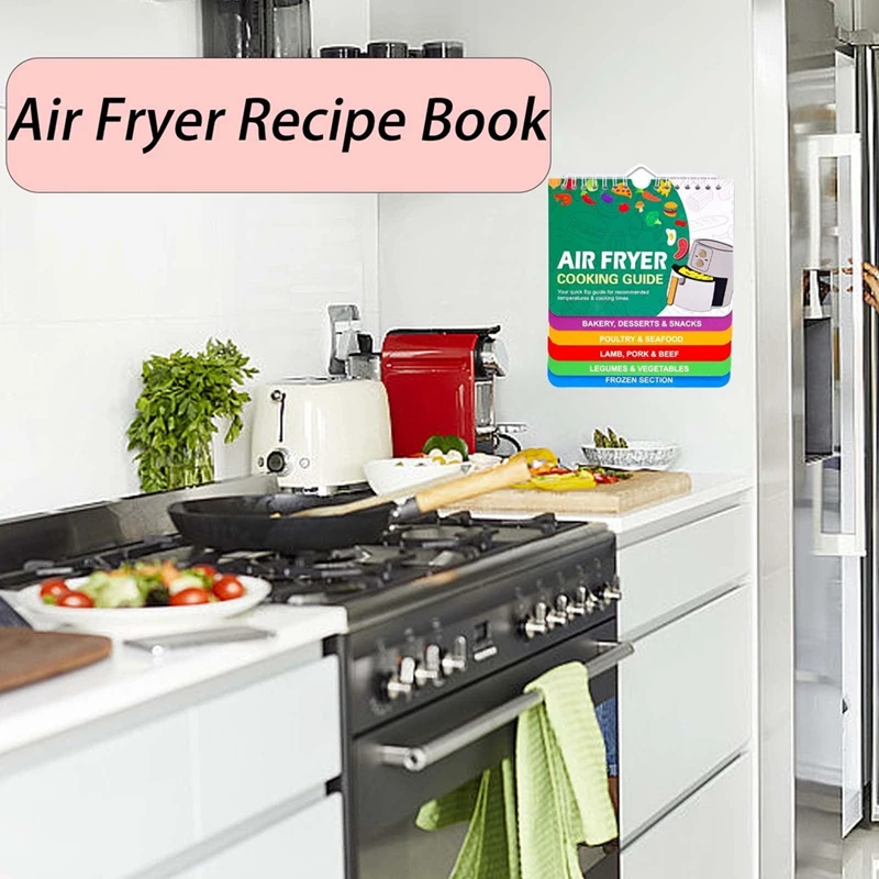 Air Fryer Recipe Book,Air Fryer Cooking Guide,Magnetic Air Fryer Recipe Book Schedule,Air Fryer Recipes Replacement Accessories