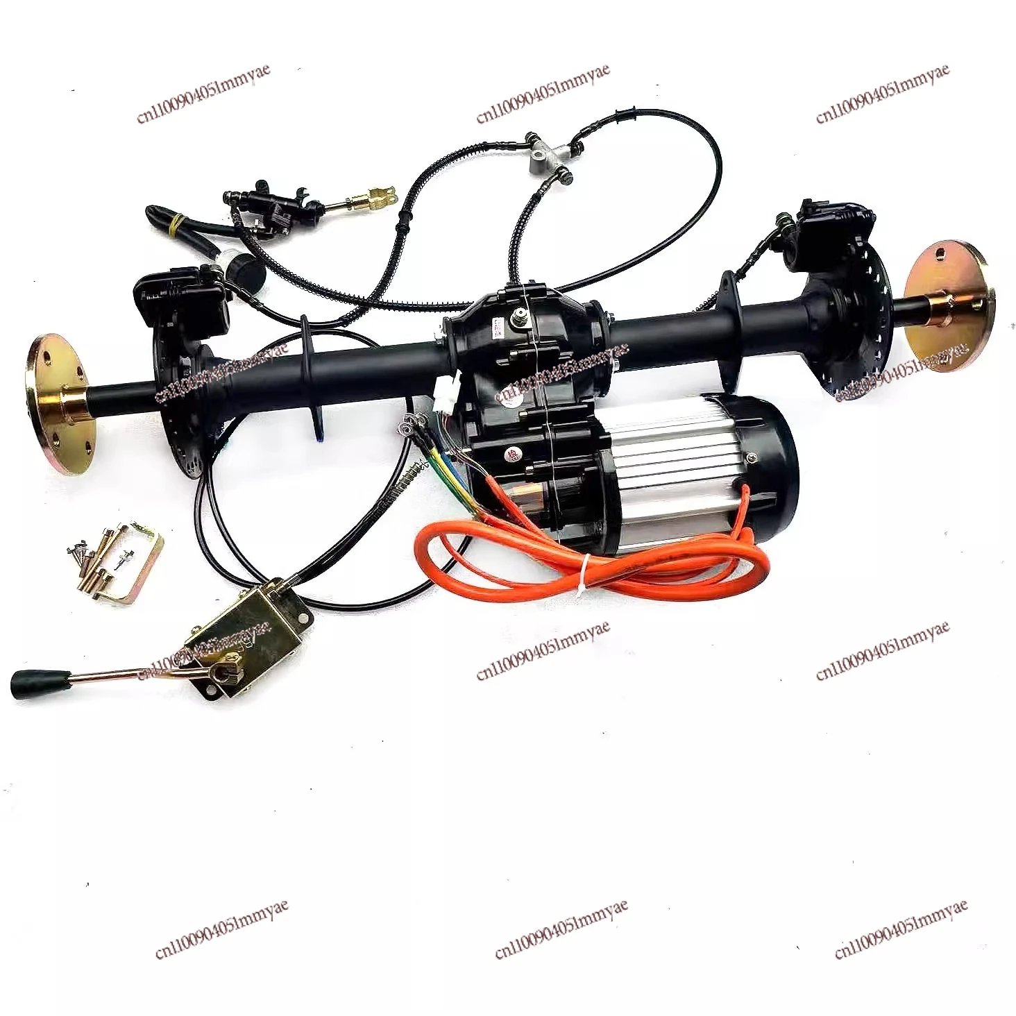 Modified electric beach car differential shaft drive motor rear axle variable gear tooth bag double disc brake