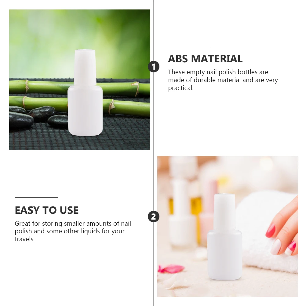 

20Pcs Durable Nail Varnish Storage Bottle Reusable for Custom Colors and Travel Nail Art Accessories Leak-Proof Bottle