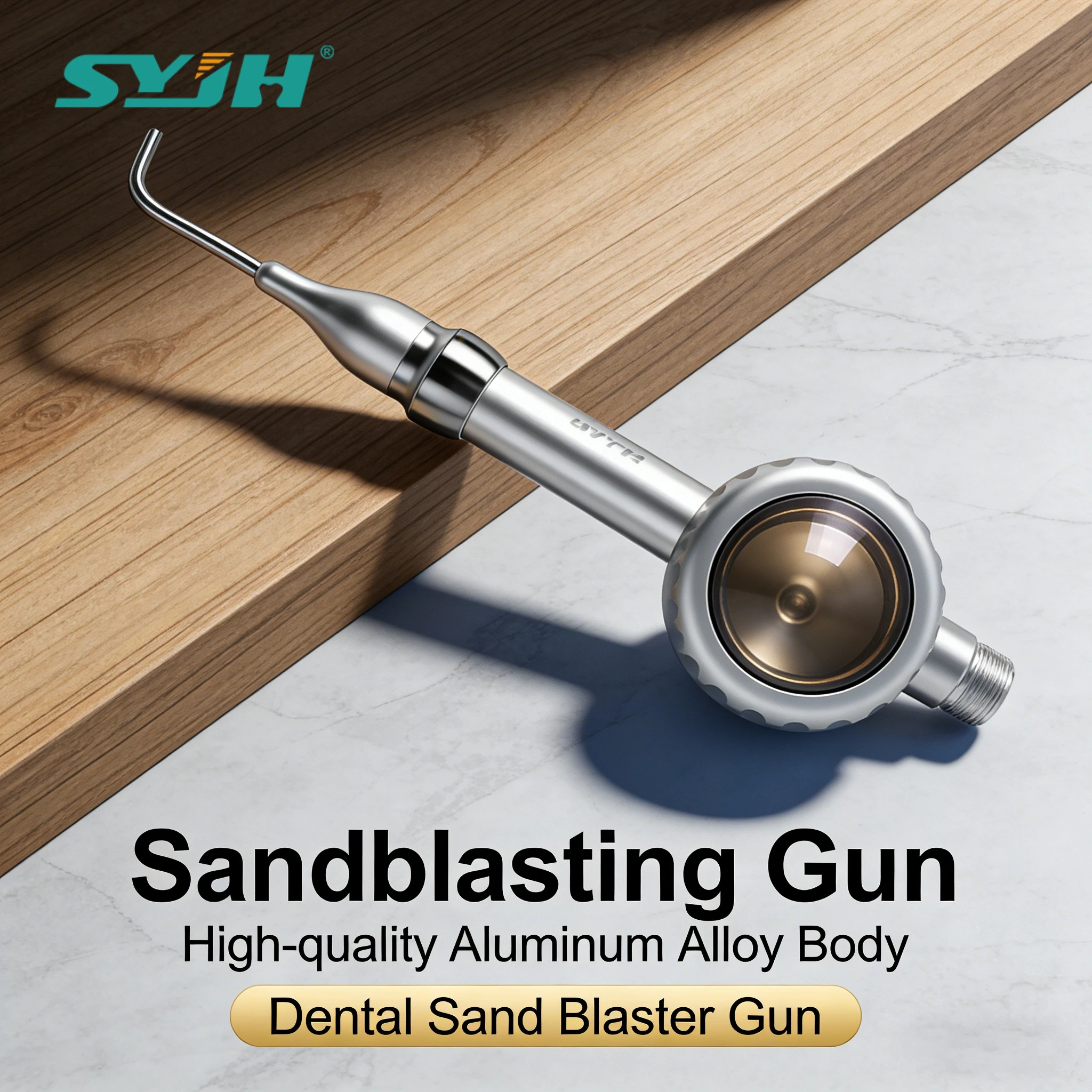 SYJH 2/4 Holes Dental Sand Blaster Gun Prevent Blockage and Back-suction with High-quality Aluminum Alloy Excellent Dentist Tool
