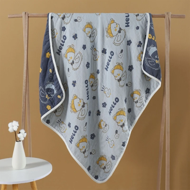 

Cotton Baby Swaddles Blanket with Cartoon Print for Newborns and Infants Soft Breathable Wrap Cloth Bath Towel Stroller Cover