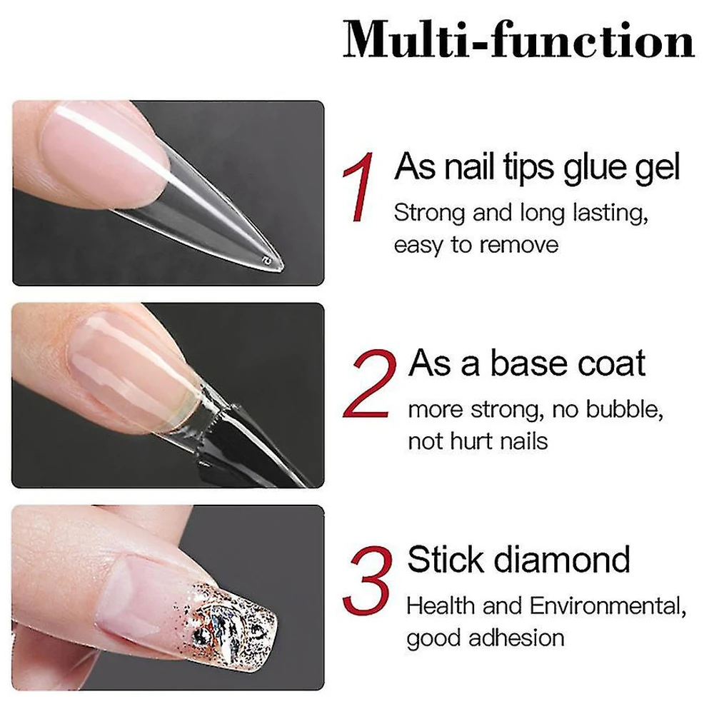 500pcs/Box False Nails Tips Nail Capsules Artificial Nail Tips Full Cover Acrylic Transparent Nail Capsules French Manicure Tool