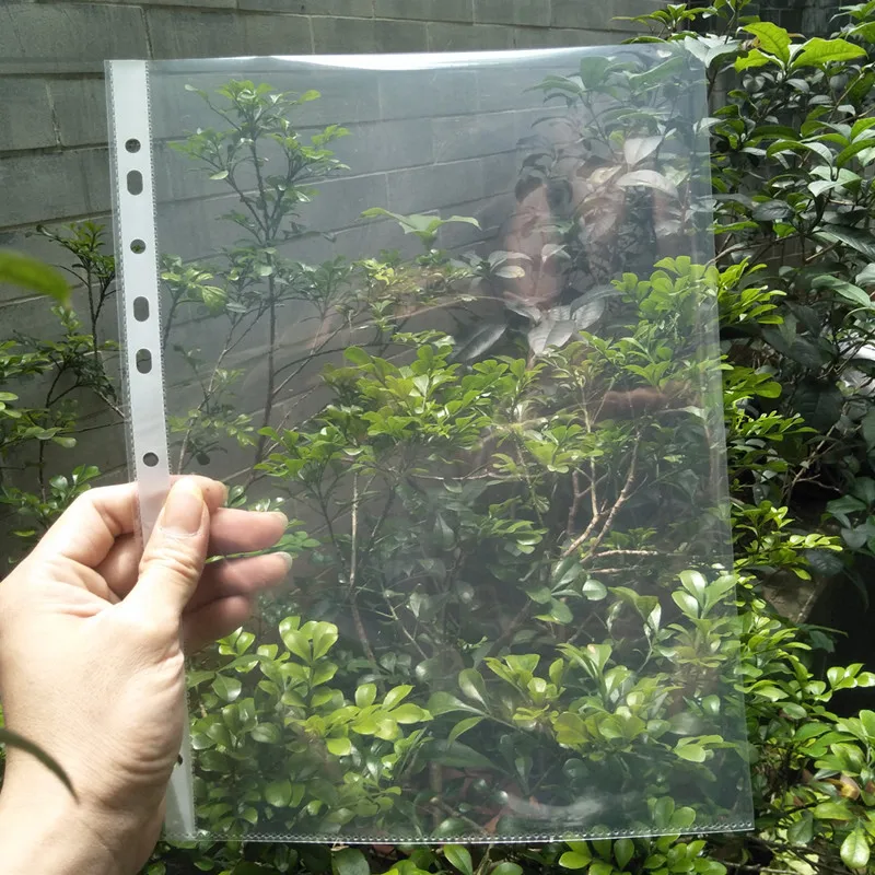 20pcs Transparent Sheet Protector A5 Binder Sleeves A3 Paper Organizer Clear File Bag 12C Thickened Transparent Bag For A4 File