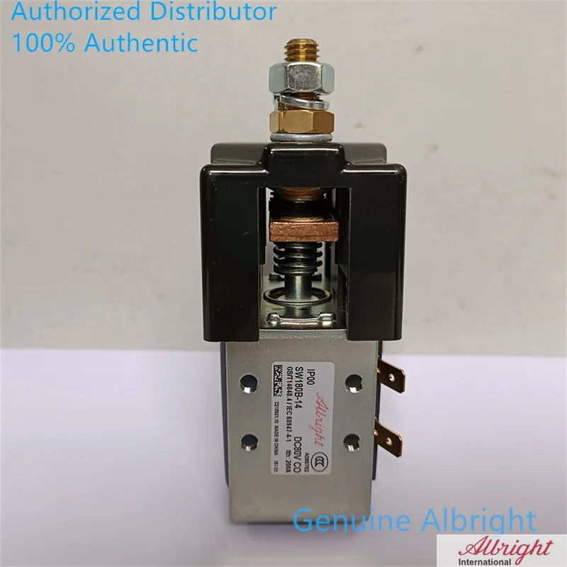 Genuine Albright Contactor 80V SW180 SW180B-13 SW180B-14 80 Volt Solenoid Relay Electric Forklift Pallet Truck Golf Cart Robot