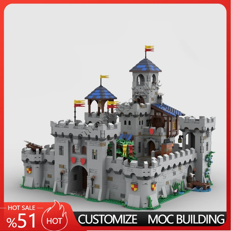 4039 ELEMENTÓW Średniowieczny Model MOC Zestaw Klocków Konstrukcyjnych Modularna Forta Projekt DIY Edukacyjne Zabawki Niespodzianki Prezenty Urodzinowe