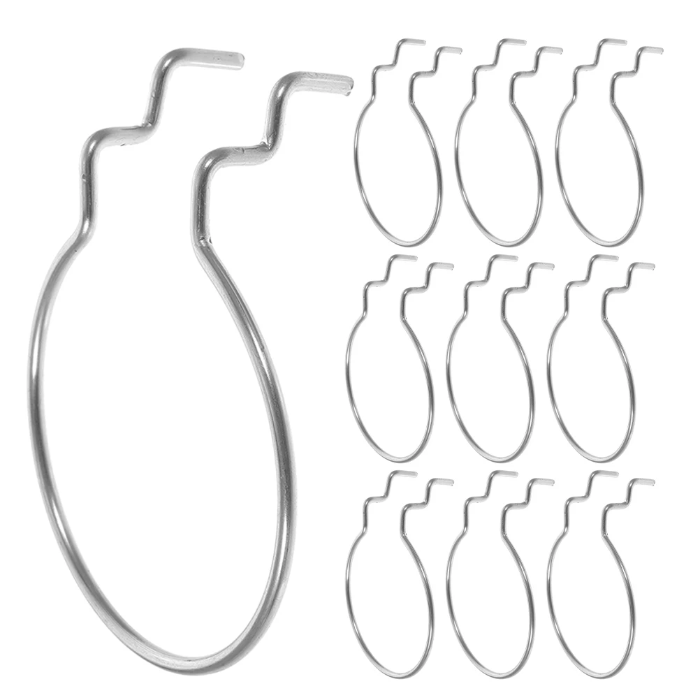 

12 Pcs Iron Wire Hook Heavy Duty Pegboard Hooks Hanging Utility Bracket Cup Rings Storage Organizer Garage Wall Mount