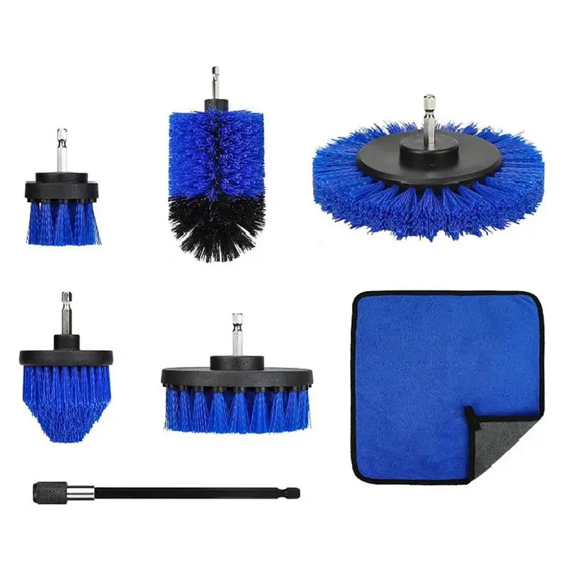 Drill Scrubber Brush Kit 7 Pieces Power Scrubber Cleaning Brush Drill Cleaning Brush Attachment Set For Bathroom Tub Shower Tile