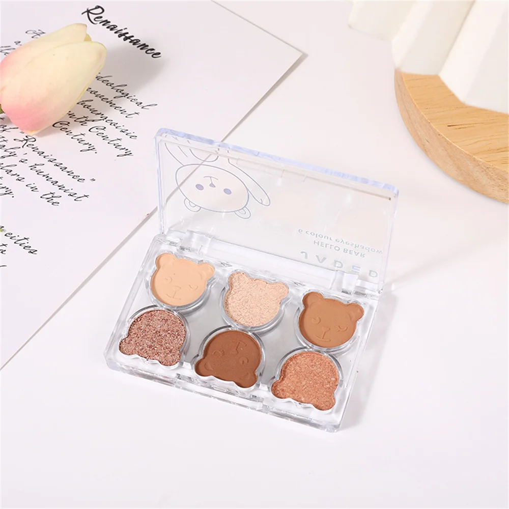 Dauer aller profession ellen Bären Lidschatten Palette Schimmer Lidschatten sechs Farben Lidschatten Palette mehrere Farben glatt