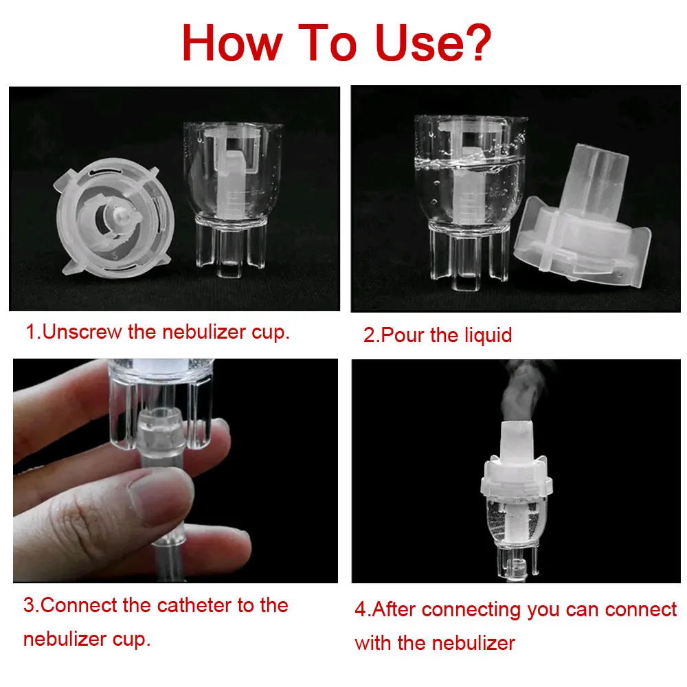 6ML Medical Atomized Tank Cup for Air Compressor Nebulizer Portable, Asthma Medicine Bottle Allergy Inhaler Aerosol Cup