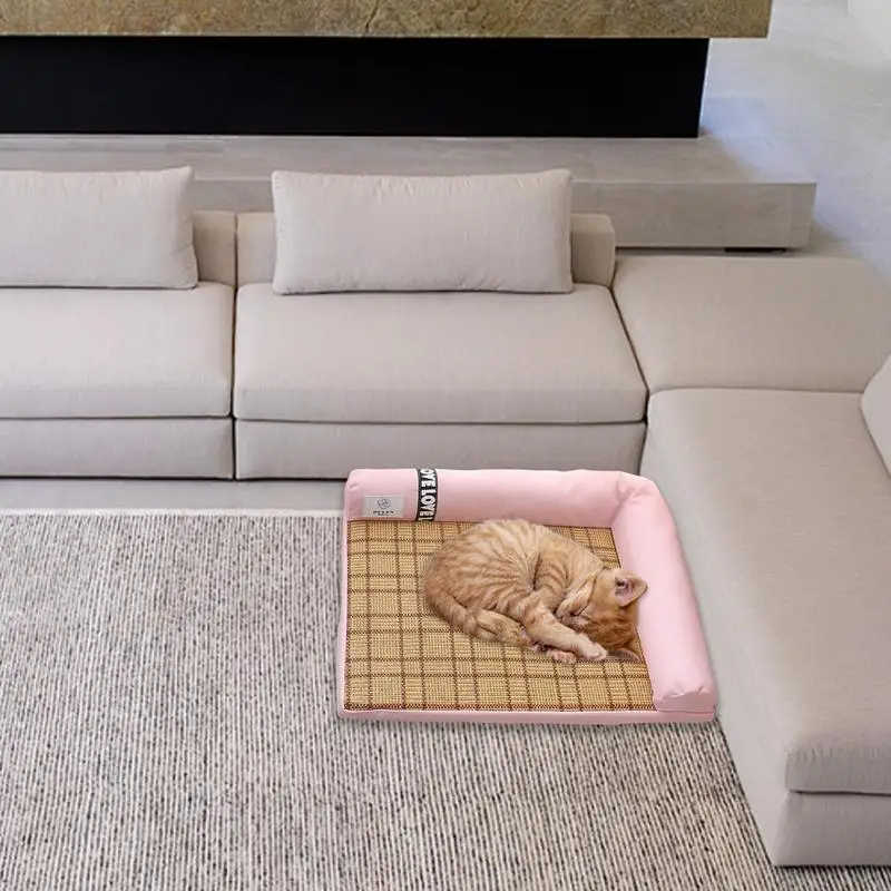 Lavável antiaderente gato arrefecimento Mat, Cama do cão removível, Canis camas, Mantenha seu animal de estimação fresco, Verão