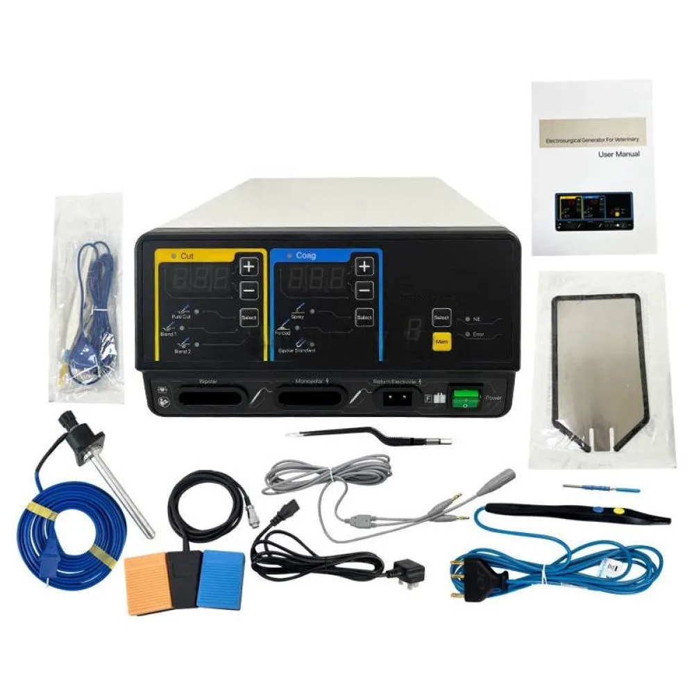 High Cost-effective Veterinary Basic Electrosurgical Equipment ESU With Monopolar and Bipolar Max 100W Output Machine