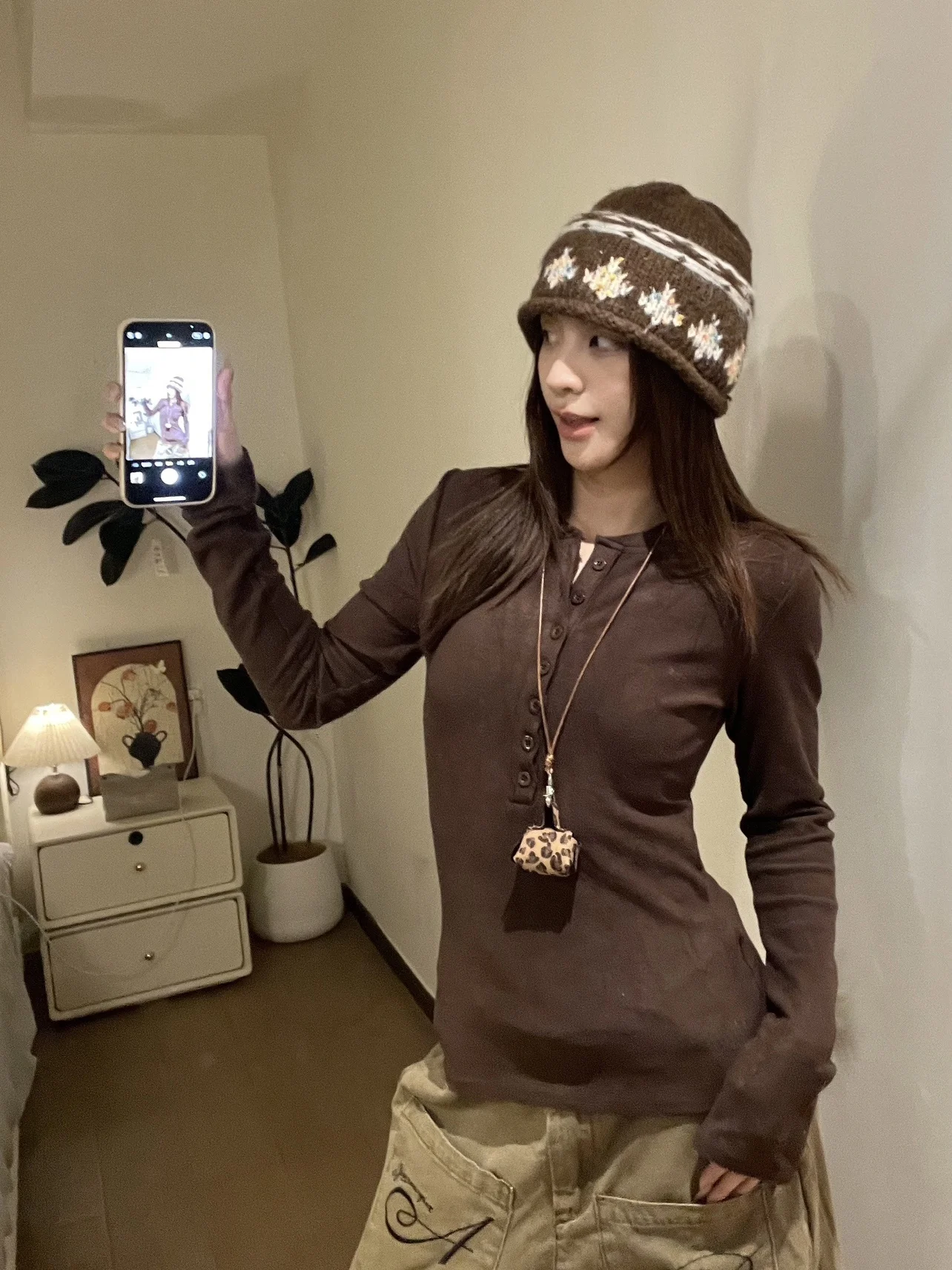 

Женская повседневная хлопковая футболка Slim Fit с длинным рукавом, воротником хенли и эффектом утяжки талии