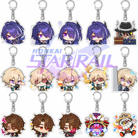 Game Honkai: Star Rail Aventurine Gallagher Clockie Keychain New Cute Cartoon Anime Pendant Key Ring Backpack Jewelry Gift Badge