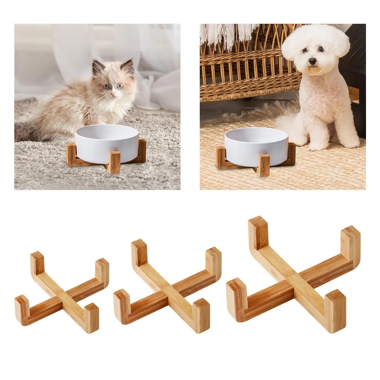 Elevated Dog Bowl Stand Single Slow Feeder Stand Pet Feeding Station Water Bowl Stand Food Dispenser Rack for Cats Kitty Dogs