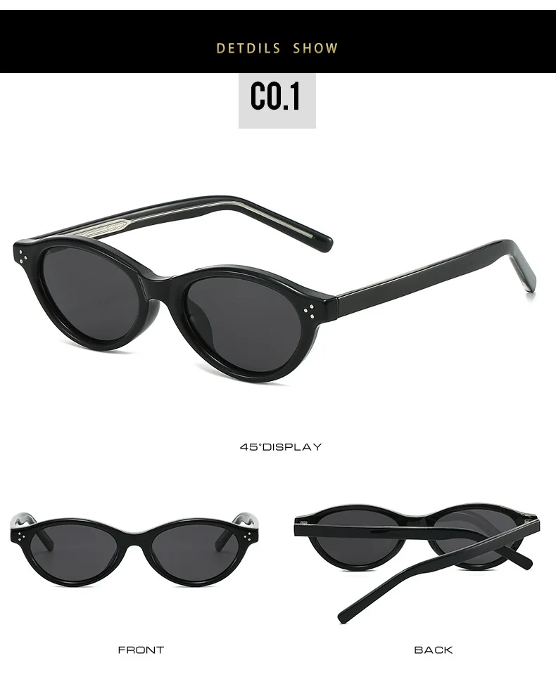 Neue Retro Kleine Sonnenbrille Frauen Polarisierte Fahren Gläser Marke Designer TAC Casual Shades Cat Eye Stile – Detail 9