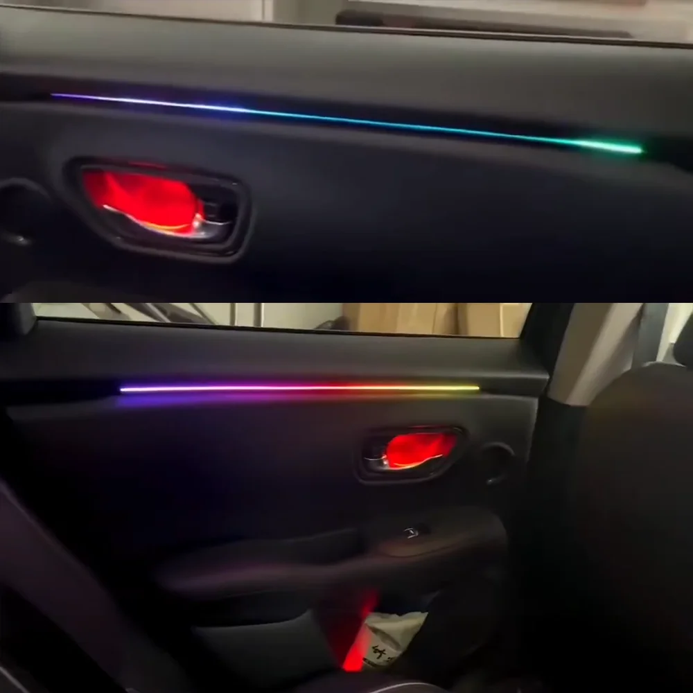 LED Car Inner Ambient Light Upgrade For Honda ZRV HRV 2022-2024 Magic Color Ambient Lamp OEM Size Rainbow Kit Modification