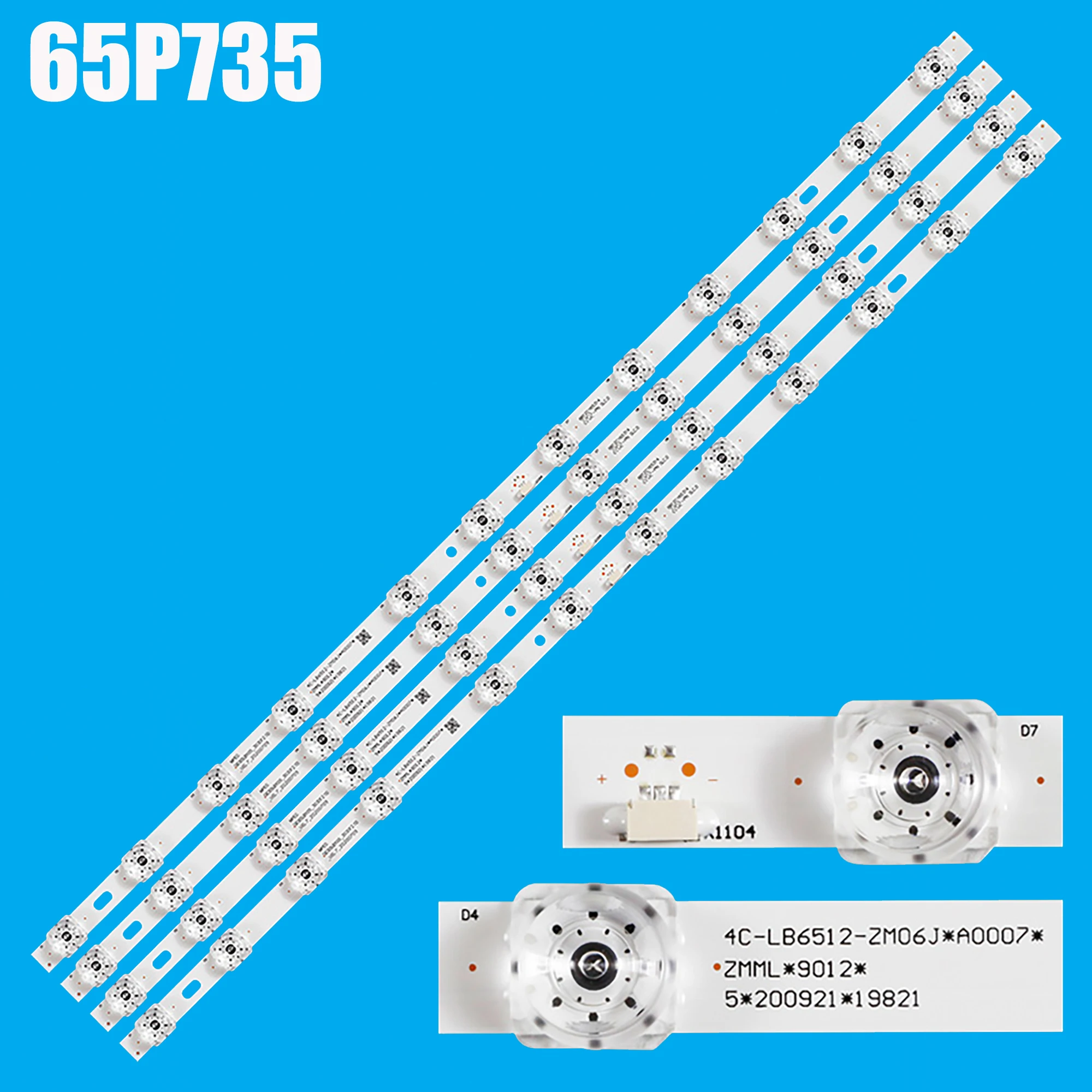 

1/5/10 Kits LED Backlight For 65HR330M12A1-V0-65F8 65A465 65S434 65p735 65p725 65V6D GIC65LB105-3030F2.1D-V0.7 4C-LB6512-HR01J