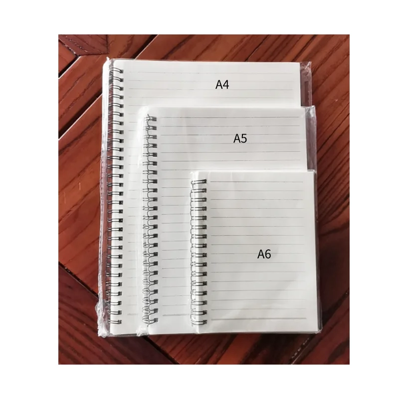 A4 A5 A6 Sublimation Blank Notebooks Spiral Wire Bound For Heat Transfer Print Child Book Paper Cover Note Book Journal Notebook