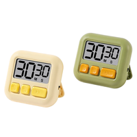 Kitchen Timer with Magnetic Electronic Tool LCD Digital Stopwatch Countup Timing Cook Friendly Alarm Clock Counter with Stand