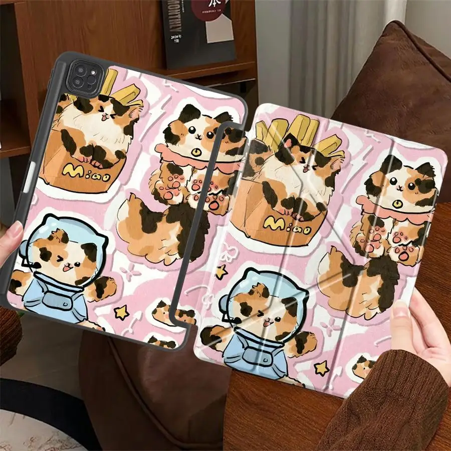

Tablet Case For iPad Air 4 5 M3 M2 M4 11inch Pro 2025 Mini 6 7 Pro 11th 10th 9th 8th 7th 12.9inch Holder Cover Cartoon Burger