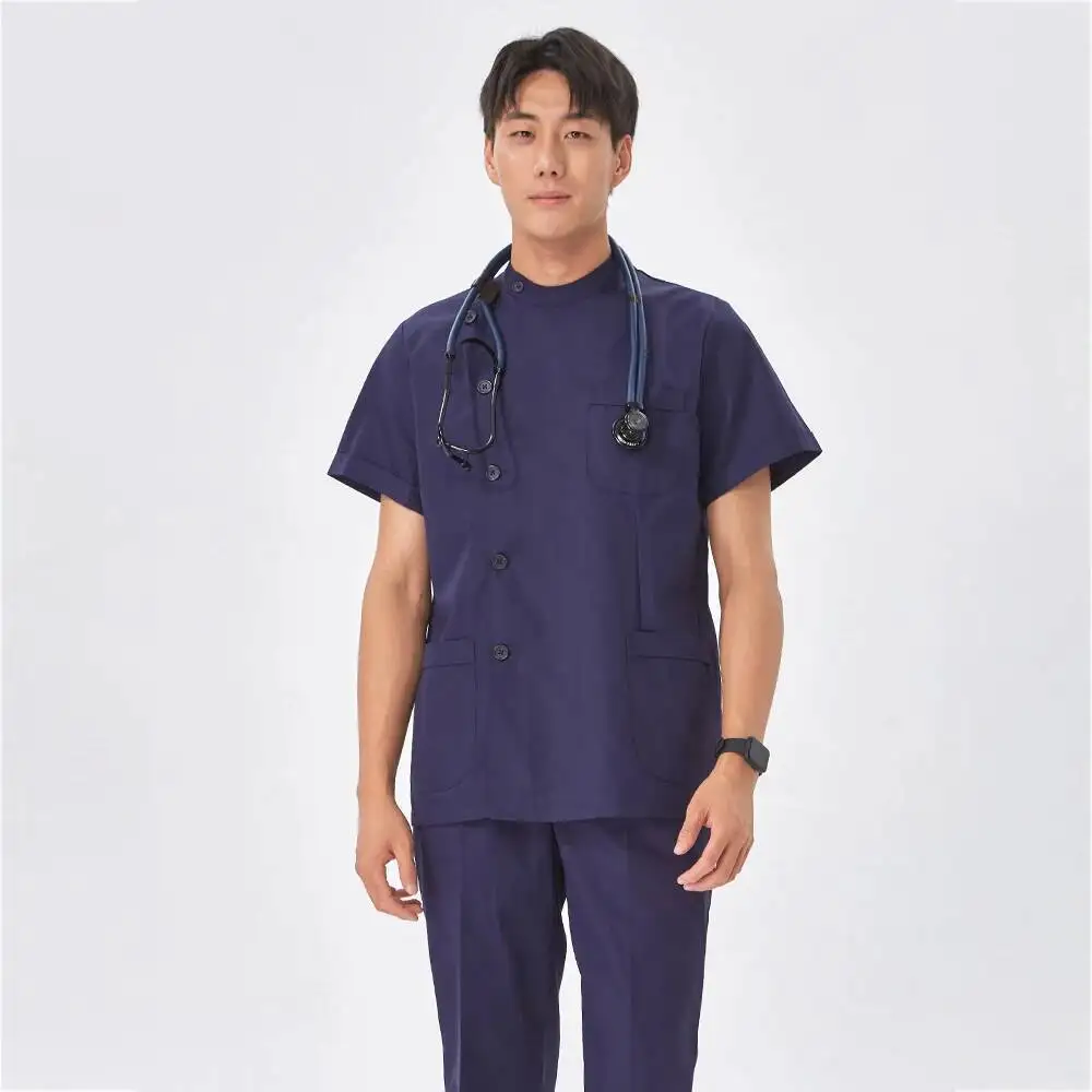 Uniformes Enfermeria Scrub Set Medische Uniformen Arts Verpleegkundige Werkkleding Voor Vrouwen En Mannen Zijknoppen Chirurgische Scrubs