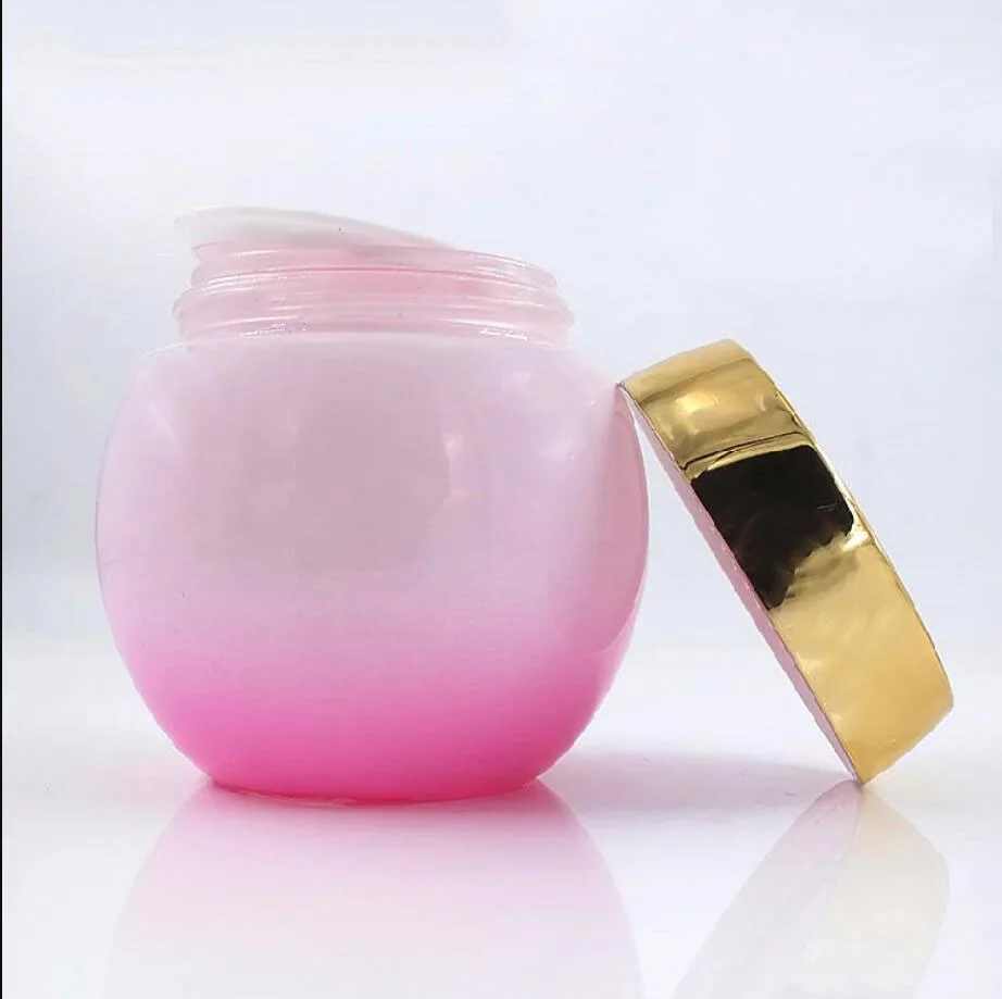 120g pink glass bottle gold silver lid mask gel day night cream wax essence body scrub skin care cosmetic packing