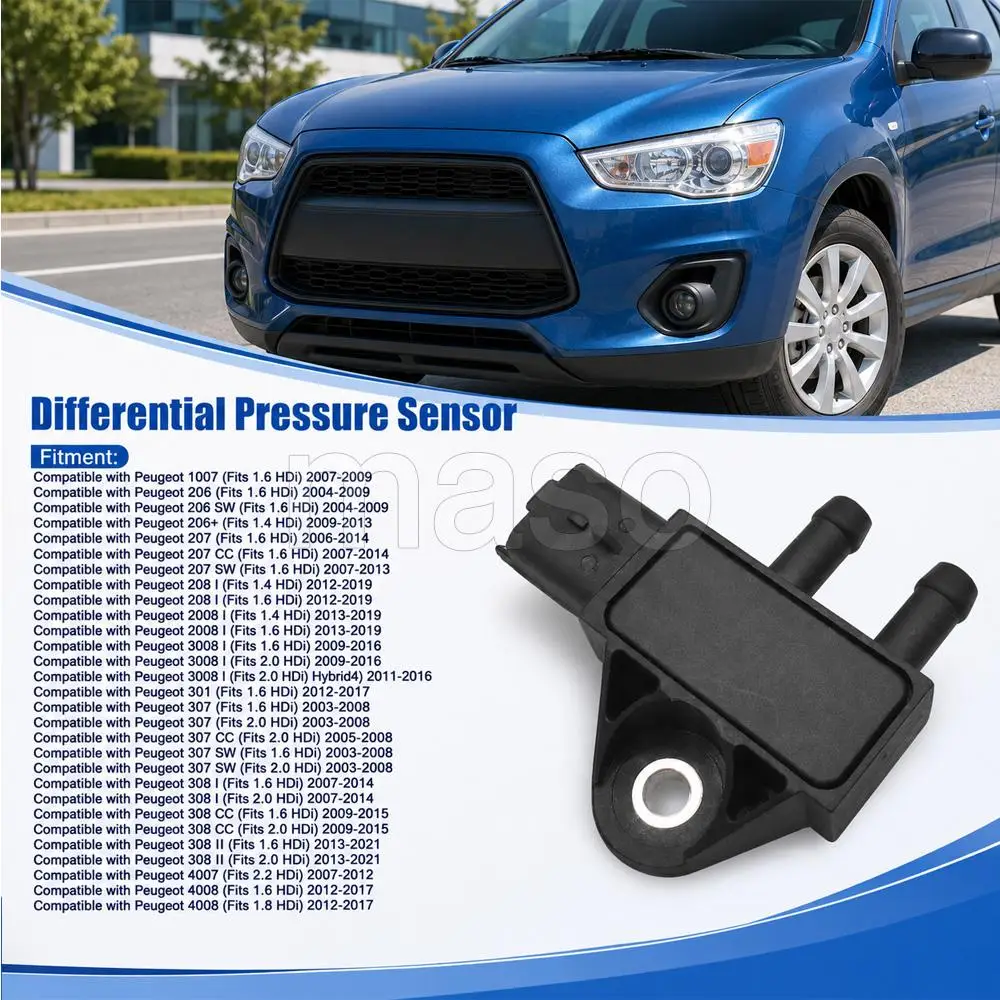 Differential Pressure Sensor 9662143180 9645022680 1400952180 161809 For Citroën Berlingo C2 C3 1.6 HDi  Durable accessories