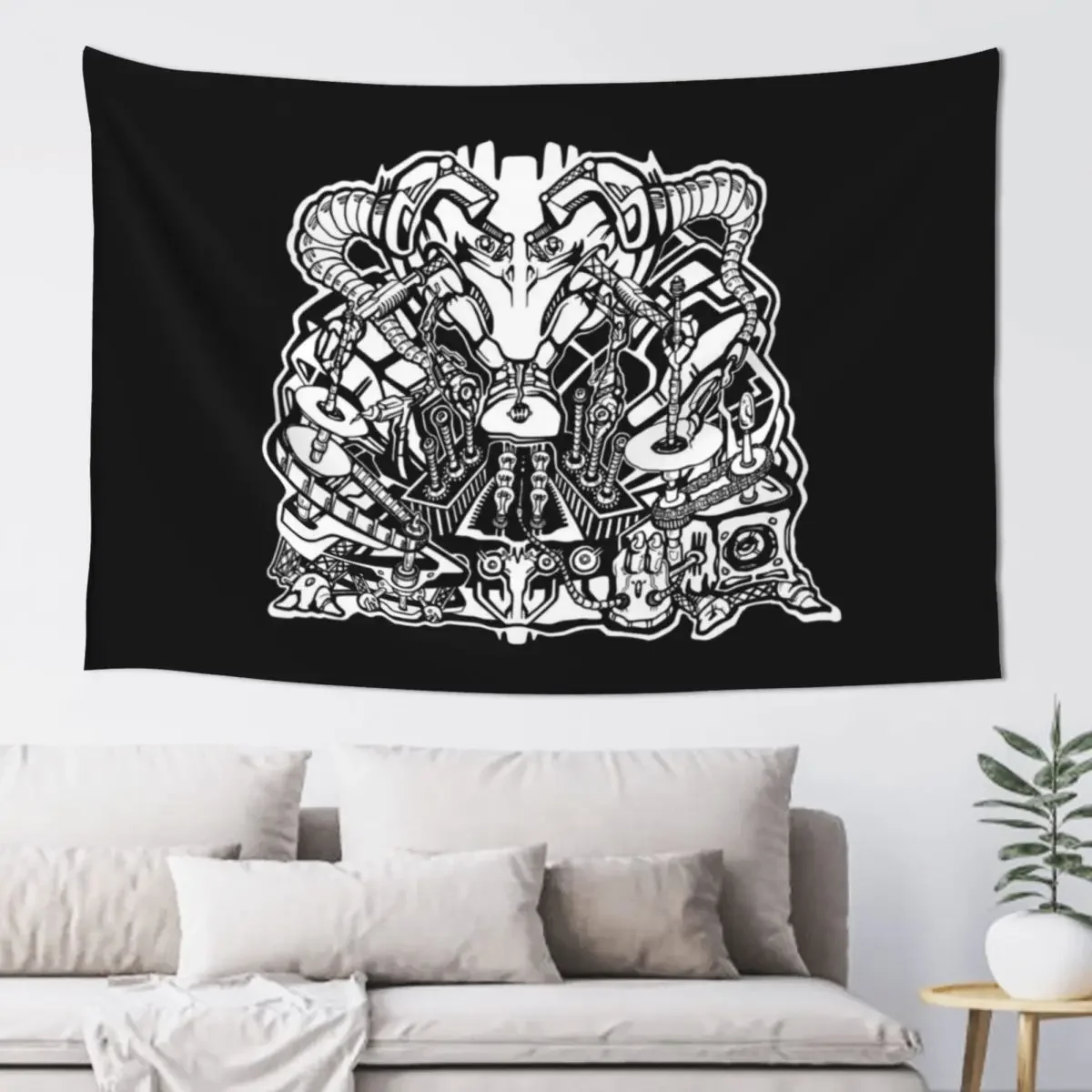 

robotic dj Tapestry Wall Decorations Bedroom Decor Aesthetic House Decorations Tapestry