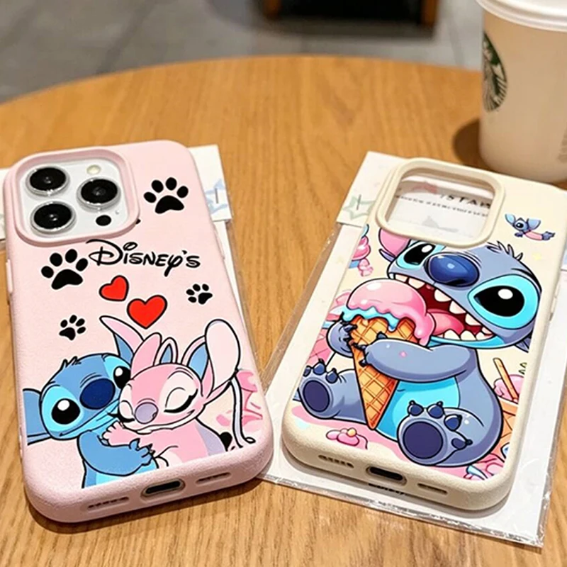 Precious Stitch Angel Couple Case For Samsung Galaxy S26 Ultra S25 FE A57 5G S24 S23 S22 Ultra Plus A55 A54 A16 A17 5G Cove