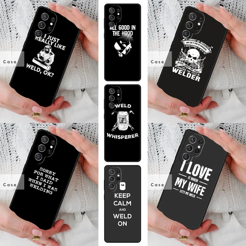 keep calm and weld on TPU Phone Case for Samsung Galaxy S26 S25 S24 S23 S22 S21 S20 Note10 Plus FE Ultra Cover