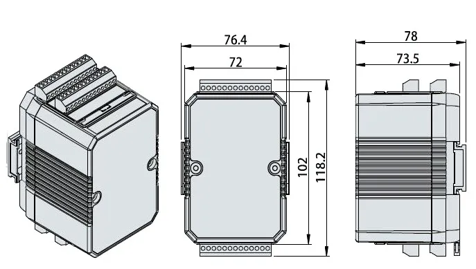 16DI 4AI 10DO Relay Output PLC Controller(A-5191)