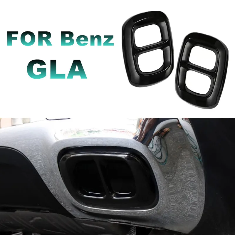 

Car Rear Exhaust Muffler Pipe Cover Metal Trim Tail Throat Frame For Mercedes Benz GLA 2013-2024 W247 Auto Accessories