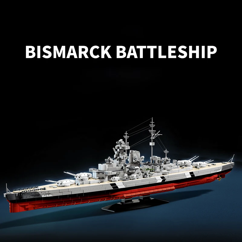 1:300 WW2 Kampfschiff Bausteine Modell MOC Gebäude Spielzeug Desktop Ornament Weihnachten Geschenke für Jungen Kinder Erwachsene 2686 stücke Ziegel